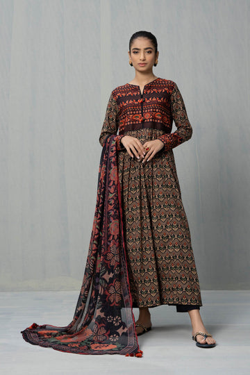 Sapphire U2 DY22V5 4 2 Piece Printed Cotton Suit Intermix Collection 2022 Online Shopping